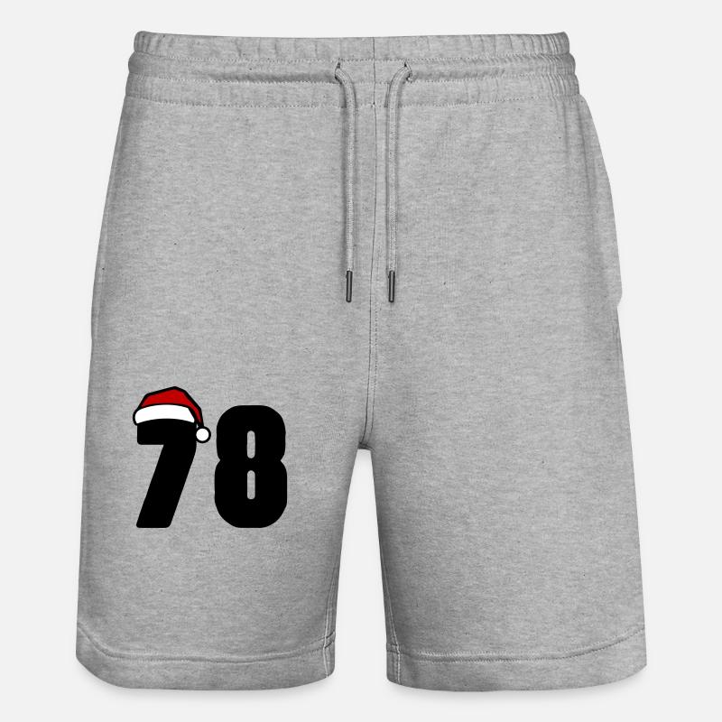 78 Numéro Noël - Short de jogging bio TRAINER Stanley/Stella unisexe - gris chiné