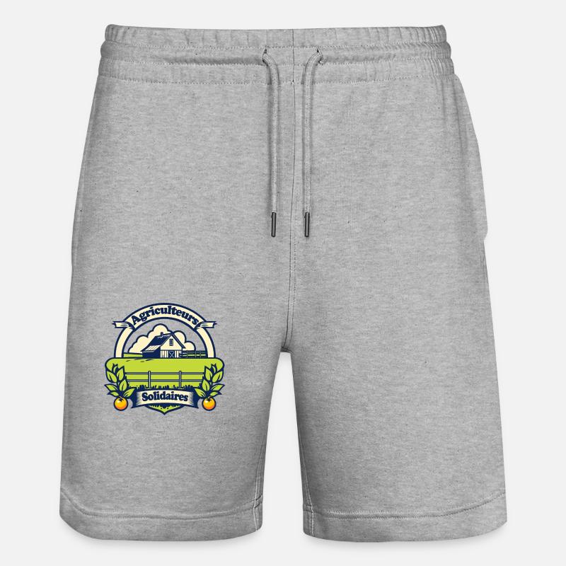 Soutien aux agriculteurs #6 - Short de jogging bio TRAINER Stanley/Stella unisexe - gris chiné