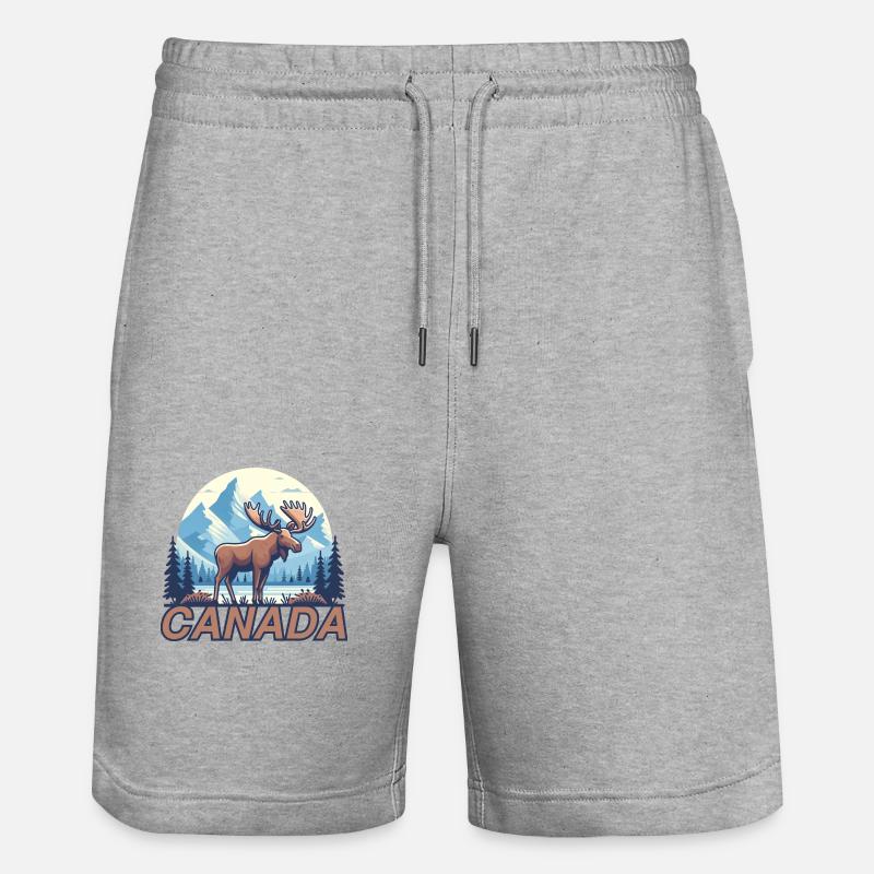 Canada 7 (en anglais seulement) - Short de jogging bio TRAINER Stanley/Stella unisexe - gris chiné