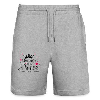 Mommy's prince - Stanley/Stella Trainer Unisex Organic Jogging Shorts - heather grey - Front - Nik (191cm) & Marisol (170cm)