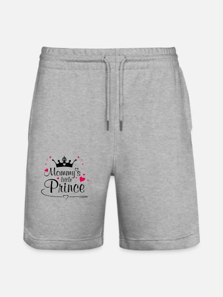 Mommy's prince - Stanley/Stella Trainer Unisex Organic Jogging Shorts - heather grey