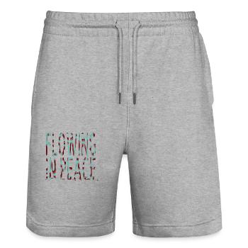 Tranquility Wellness Yoga Yoga Benefits - Stanley/Stella Trainer Unisex Organic Jogging Shorts - heather grey - Front - Nik (191cm) & Marisol (170cm)