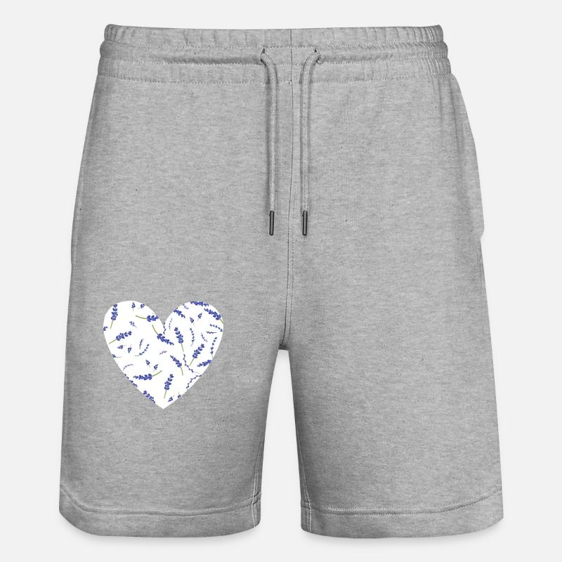 Frühling im Herz - Stanley/Stella Unisex Bio Joggingshorts Trainer  - Grau meliert