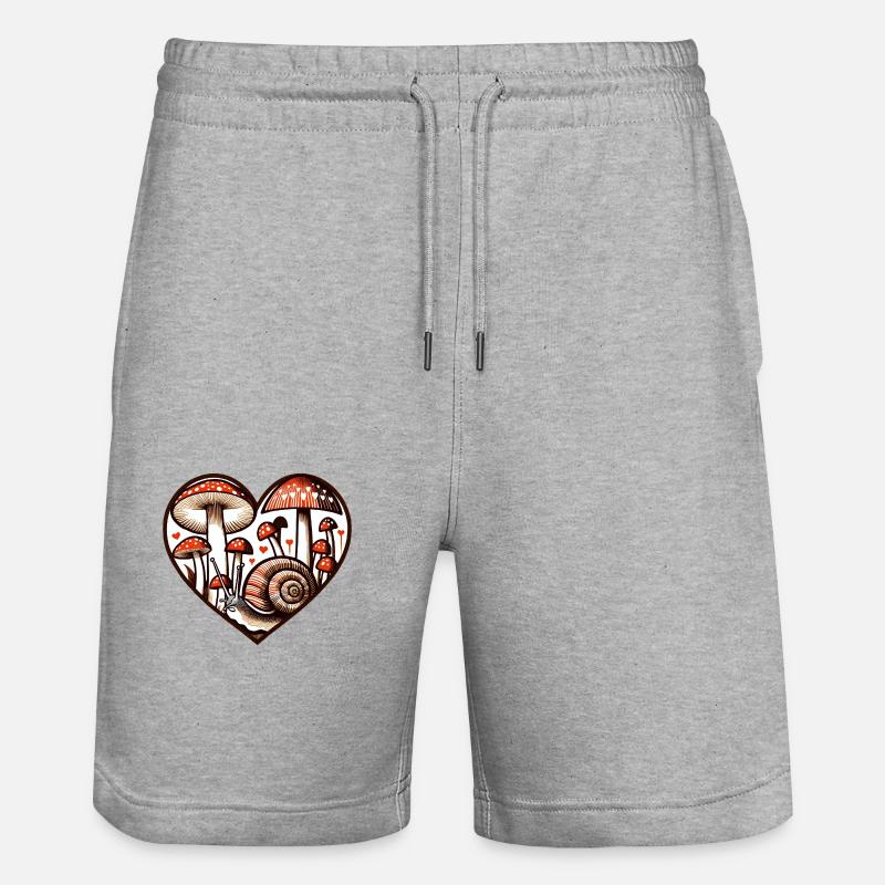 Escargot champignon - Short de jogging bio TRAINER Stanley/Stella unisexe - gris chiné