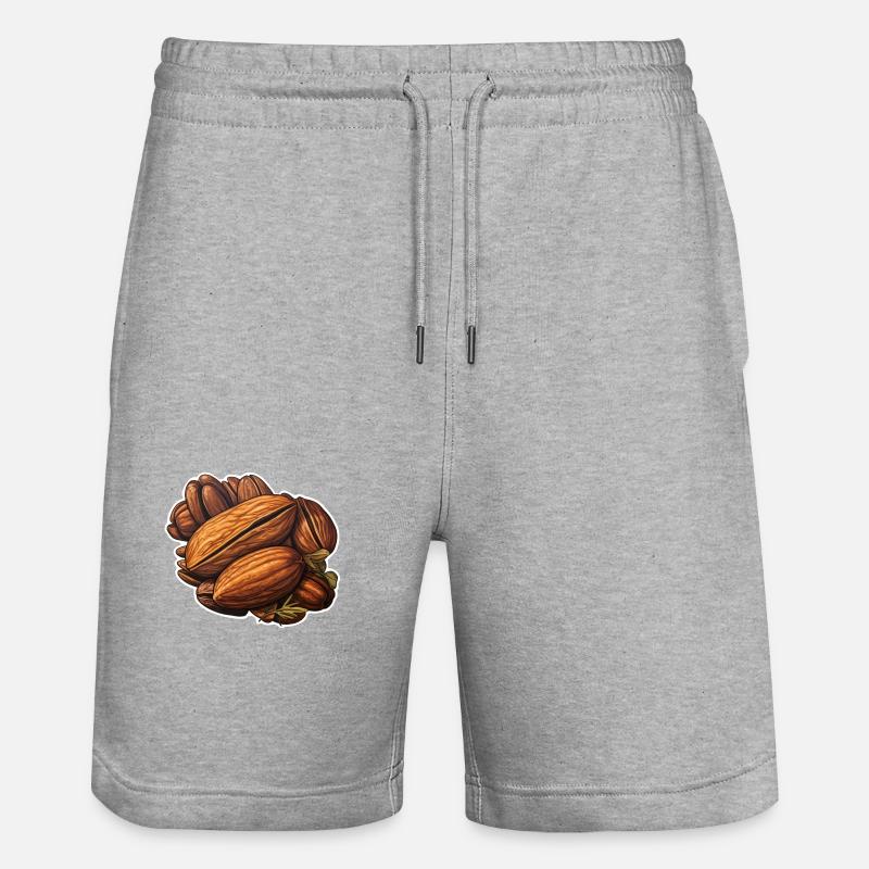 Pecannuss - Stanley/Stella Unisex Bio Joggingshorts Trainer  - Grau meliert