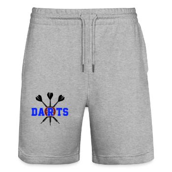 darts - Stanley/Stella Unisex Bio Joggingshorts Trainer  - Grau meliert - Vorne - Nik (191cm) & Marisol (170cm)
