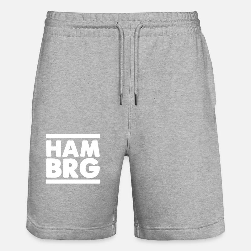 Blanc de Hambourg - Short de jogging bio TRAINER Stanley/Stella unisexe - gris chiné