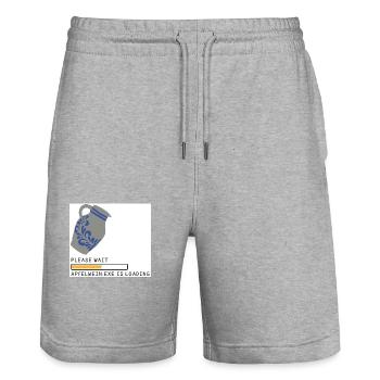 Bembel Chargement veuillez patienter - Short de jogging bio TRAINER Stanley/Stella unisexe - gris chiné - Devant - Nik (191cm) & Marisol (170cm)