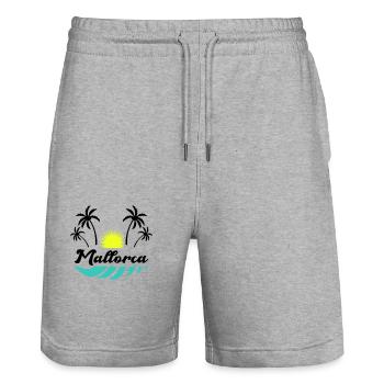 mallorca - Stanley/Stella Unisex Bio Joggingshorts Trainer  - Grau meliert - Vorne - Nik (191cm) & Marisol (170cm)