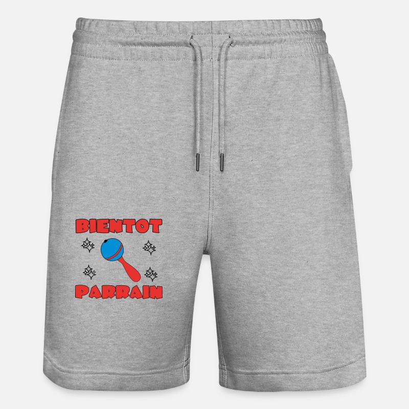 BIENTOT PARRAIN - Short de jogging bio TRAINER Stanley/Stella unisexe - gris chiné