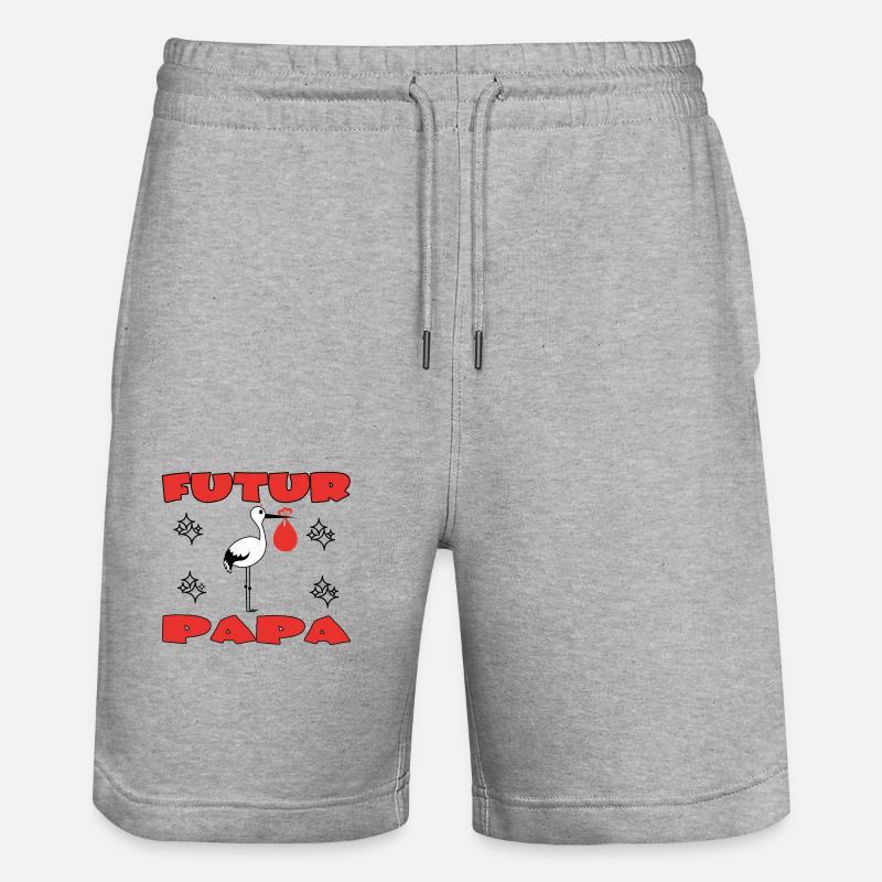 FUTUR PAPA - Short de jogging bio TRAINER Stanley/Stella unisexe - gris chiné