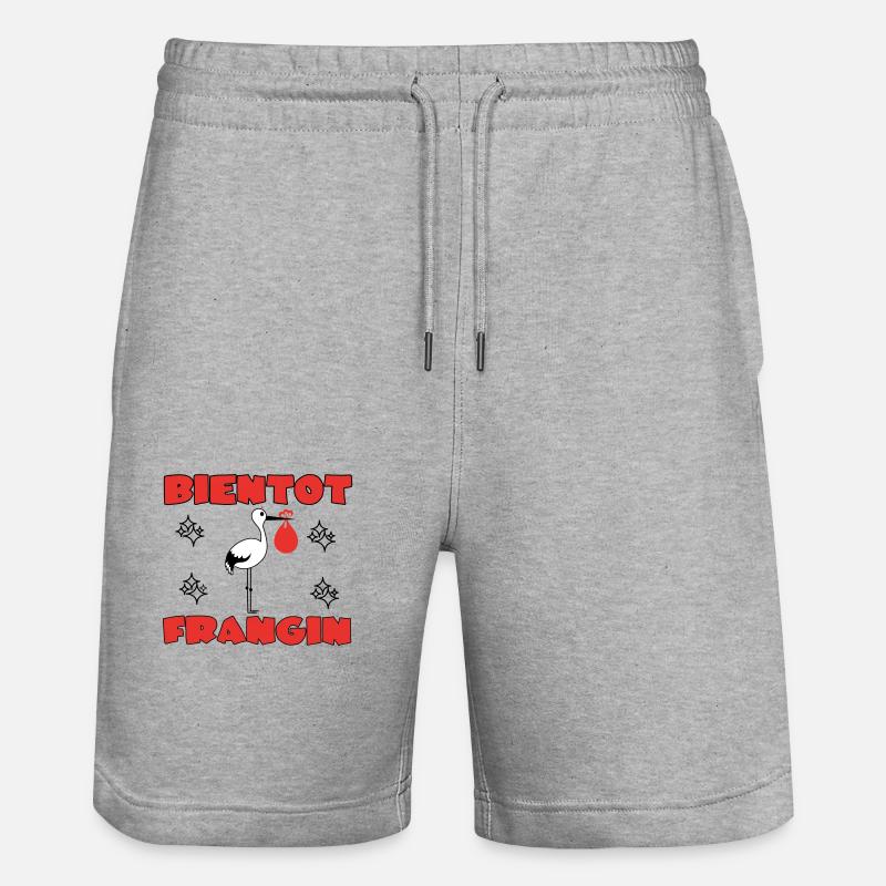 BALD BRUDER - Stanley/Stella Unisex Bio Joggingshorts Trainer  - Grau meliert