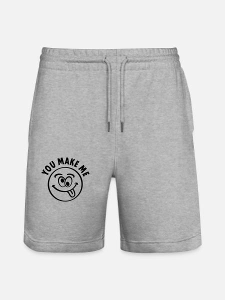 You Make Me Crazy - Stanley/Stella Trainer Unisex Organic Jogging Shorts - heather grey