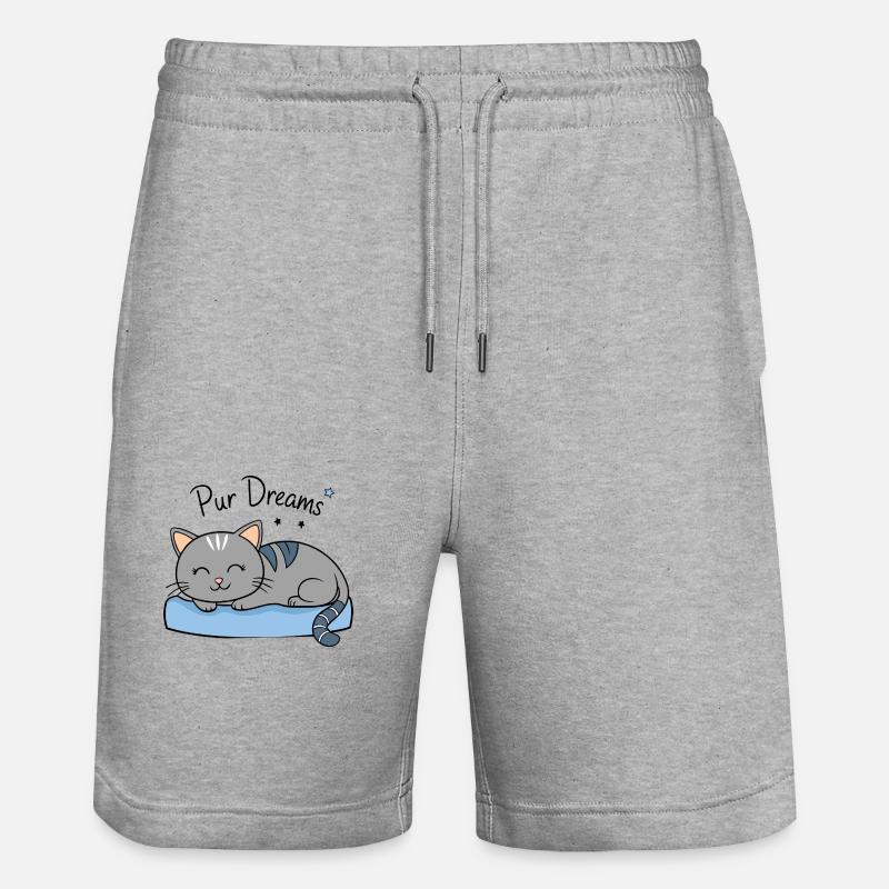 CHAT, PUR RÊVES - Short de jogging bio TRAINER Stanley/Stella unisexe - gris chiné