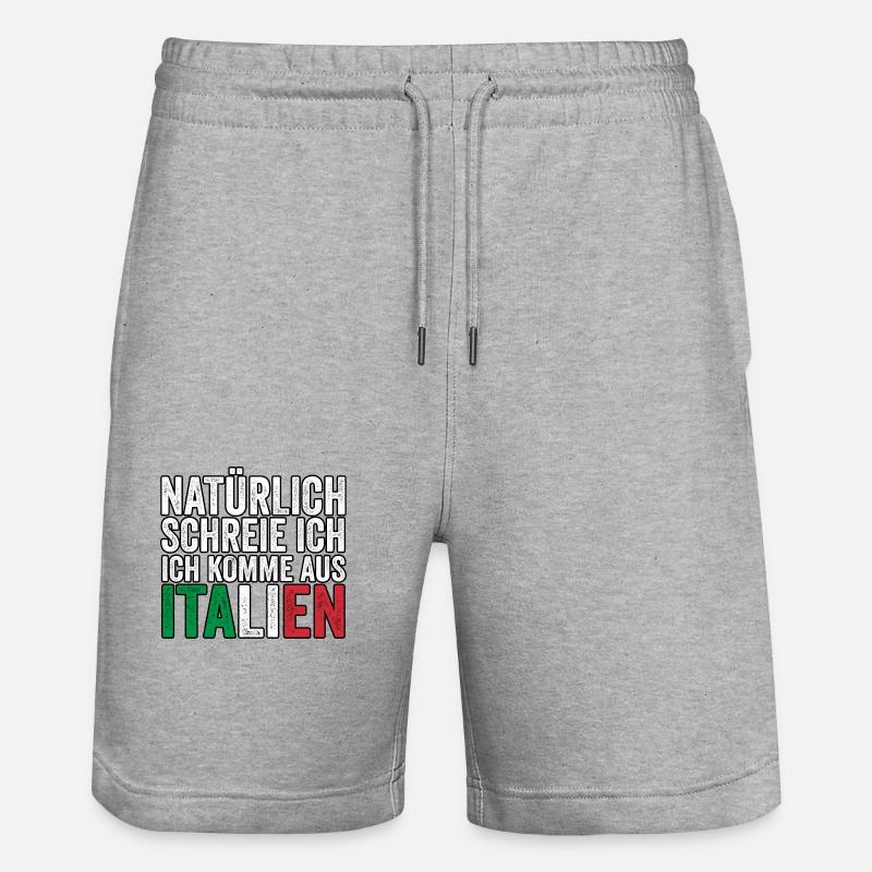 Italie Vaffanculo italien - Short de jogging bio TRAINER Stanley/Stella unisexe - gris chiné