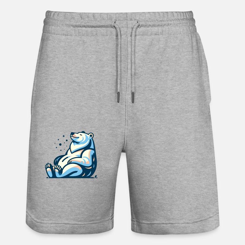Ours de glace cool - Short de jogging bio TRAINER Stanley/Stella unisexe - gris chiné