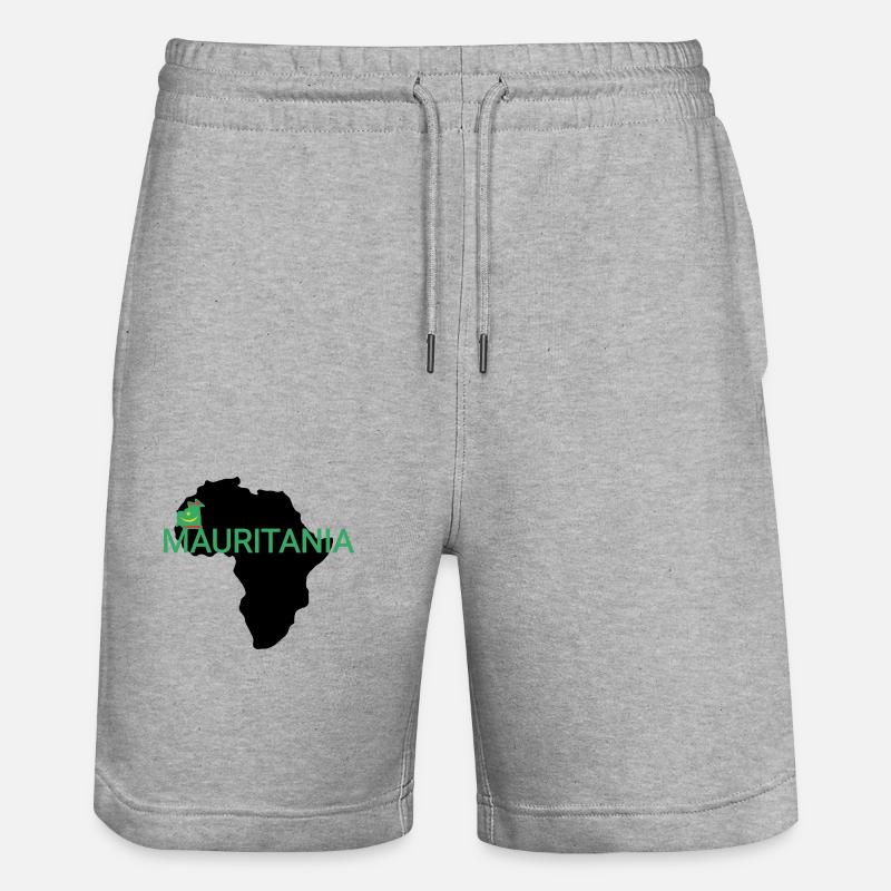 Aperçu de l’Afrique Mauritanie - Short de jogging bio TRAINER Stanley/Stella unisexe - gris chiné