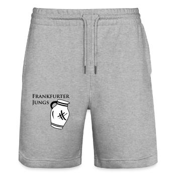 Francfort Jungs Bembel – Frankfurt Bembel Shop - Short de jogging bio TRAINER Stanley/Stella unisexe - gris chiné - Devant - Nik (191cm) & Marisol (170cm)