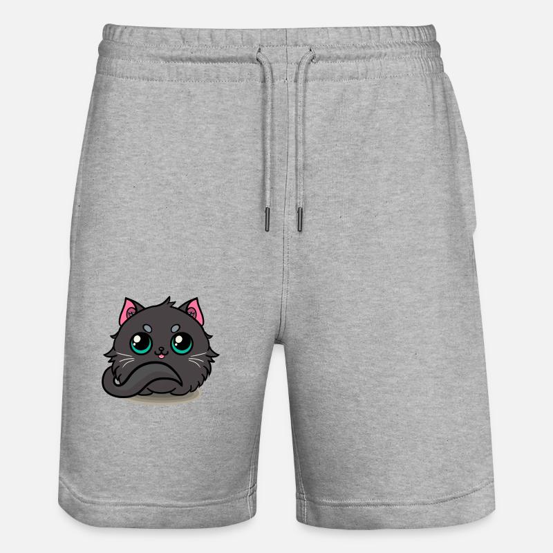 Chat Noir ! - Short de jogging bio TRAINER Stanley/Stella unisexe - gris chiné