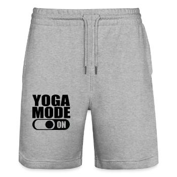 Yoga Méditation Spa Namaste - Short de jogging bio TRAINER Stanley/Stella unisexe - gris chiné - Devant - Nik (191cm) & Marisol (170cm)