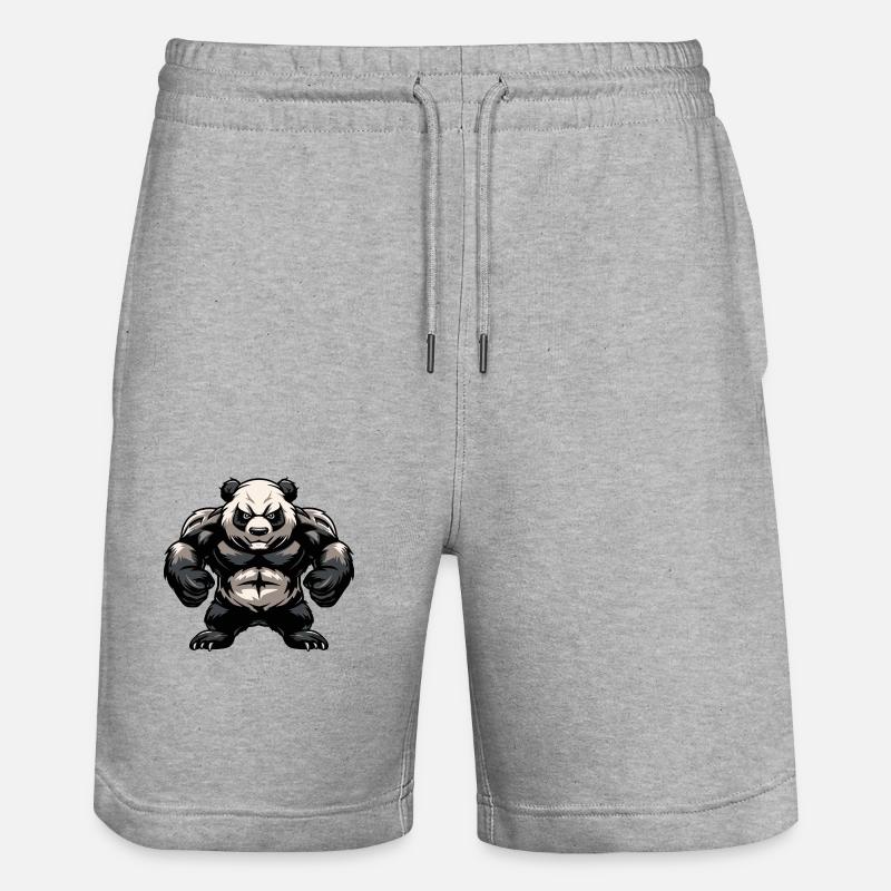 Panda - Short de jogging bio TRAINER Stanley/Stella unisexe - gris chiné