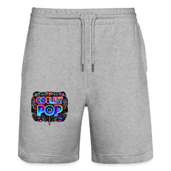 The Coolest Pop 13 - Stanley/Stella Unisex Bio Joggingshorts Trainer  - Grau meliert - Vorne - Nik (191cm) & Marisol (170cm)