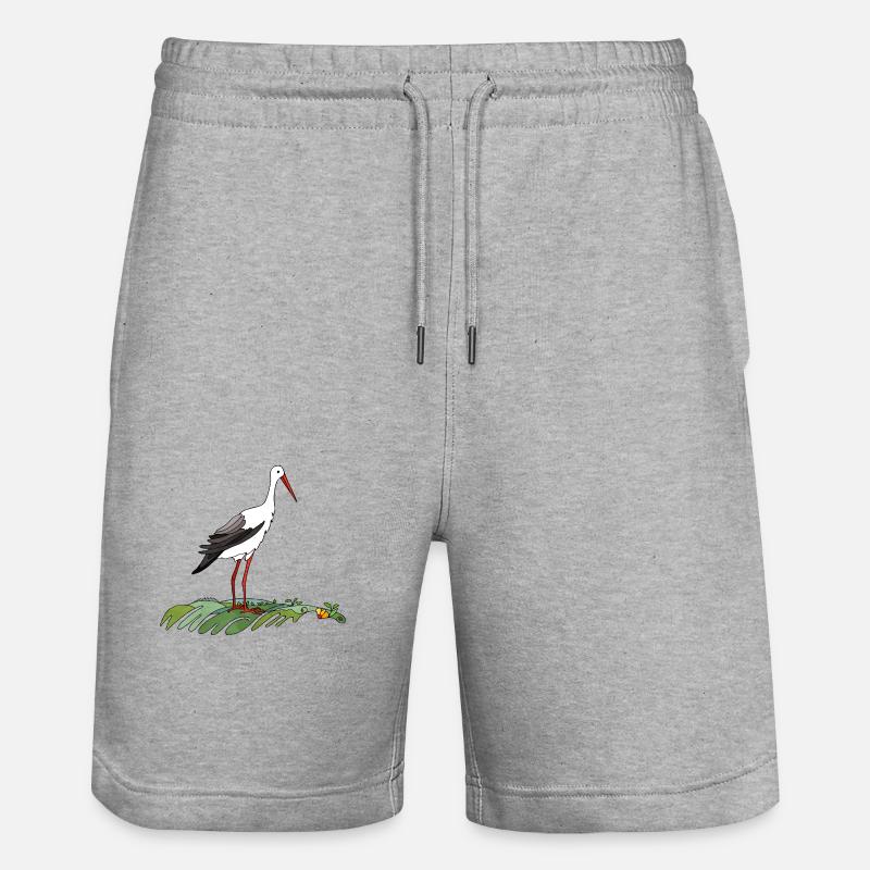 Oiseaux - Short de jogging bio TRAINER Stanley/Stella unisexe - gris chiné