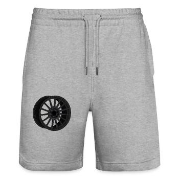 Bord - Short de jogging bio TRAINER Stanley/Stella unisexe - gris chiné - Devant - Nik (191cm) & Marisol (170cm)