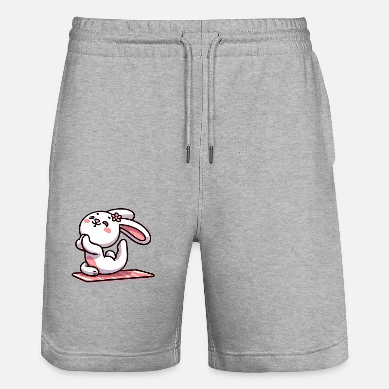Lapin Yoga 1 - Short de jogging bio TRAINER Stanley/Stella unisexe - gris chiné