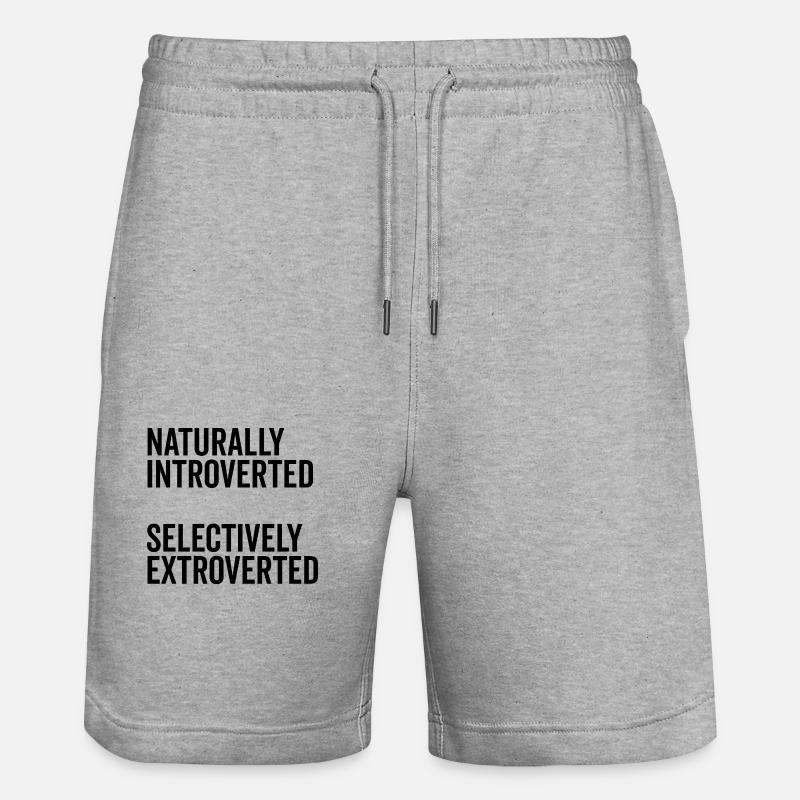 Naturellement introverti Extraverti sélectif - Short de jogging bio TRAINER Stanley/Stella unisexe - gris chiné
