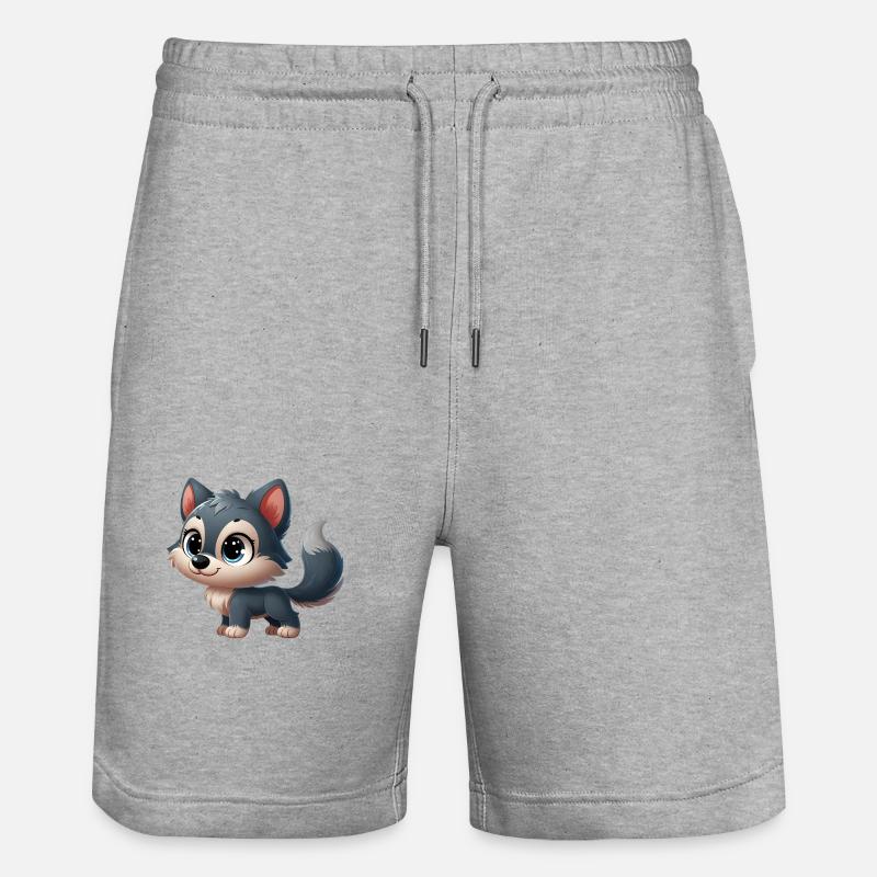 wolf 3 - Short de jogging bio TRAINER Stanley/Stella unisexe - gris chiné