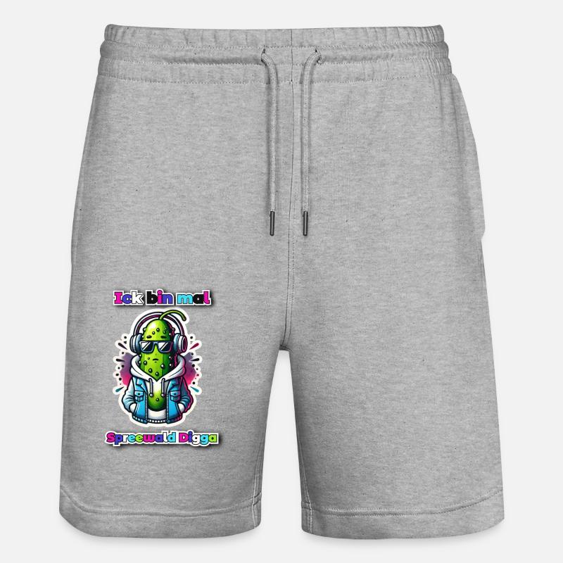 Ick bin mal - Stanley/Stella Unisex Bio Joggingshorts Trainer  - Grau meliert