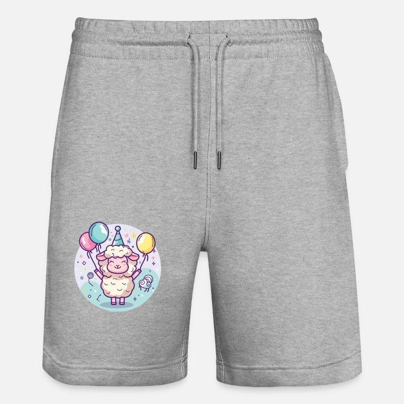 Mouton Anniversaire Bébé - Short de jogging bio TRAINER Stanley/Stella unisexe - gris chiné