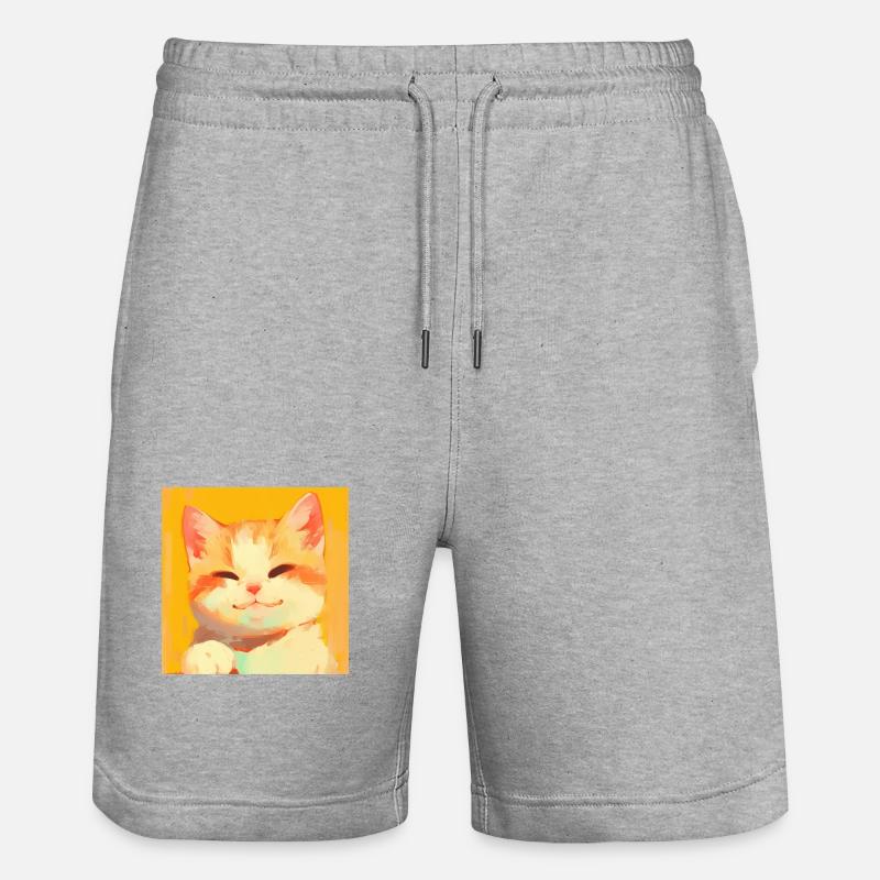 Chat, Motif De Chat - Short de jogging bio TRAINER Stanley/Stella unisexe - gris chiné