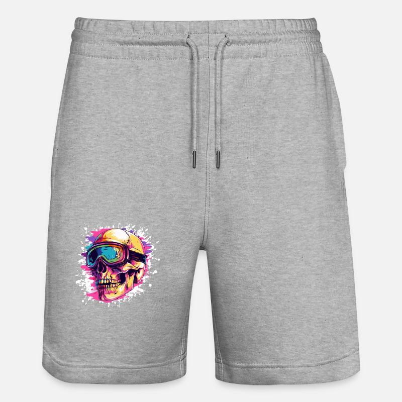 Ski Skull Lunettes de ski - Short de jogging bio TRAINER Stanley/Stella unisexe - gris chiné