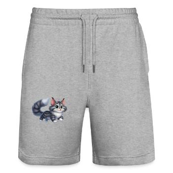 Maine Coon 12 - Stanley/Stella Unisex Bio Joggingshorts Trainer  - Grau meliert - Vorne - Nik (191cm) & Marisol (170cm)