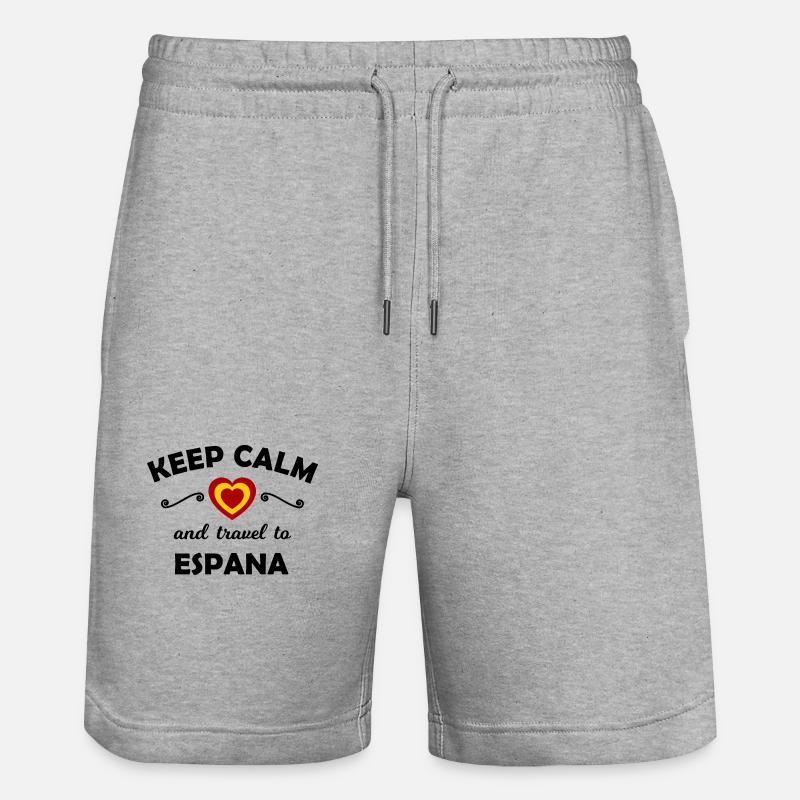 Vacances en Espagne - Short de jogging bio TRAINER Stanley/Stella unisexe - gris chiné