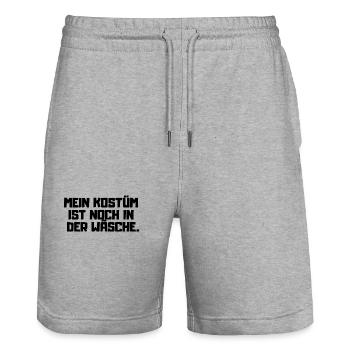 Kostüm ist in der Wäsche -Karneval Wiese München - Stanley/Stella Unisex Bio Joggingshorts Trainer  - Grau meliert - Vorne - Nik (191cm) & Marisol (170cm)
