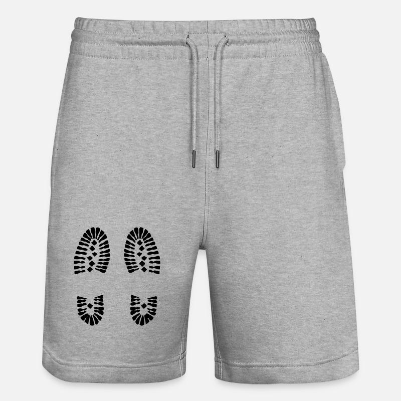 Empreintes de pas (V) - Short de jogging bio TRAINER Stanley/Stella unisexe - gris chiné