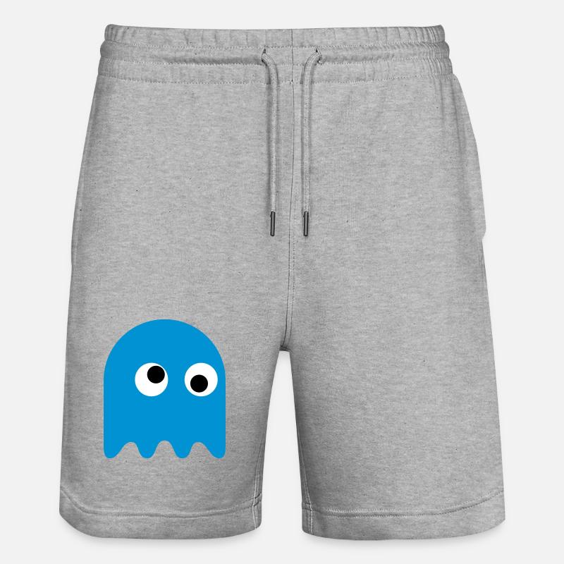 Game Classics Ghost - Stanley/Stella Trainer Unisex Organic Jogging Shorts - heather grey