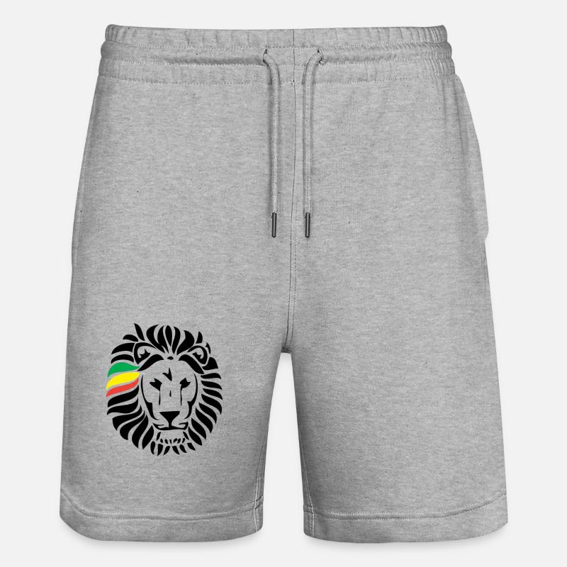 Löwe Löwe - Stanley/Stella Unisex Bio Joggingshorts Trainer  - Grau meliert