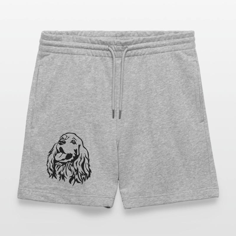 Cocker Spaniel head Stanley/Stella Trainer Unisex Organic Jogging Shorts