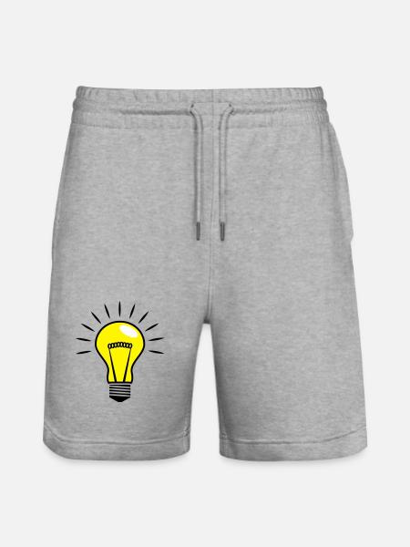 Gloeilamp Comic Vector 3 Kleur aanpasbaar - Stanley/Stella uniseks bio-joggingshorts Mover  - grijs gemêleerd