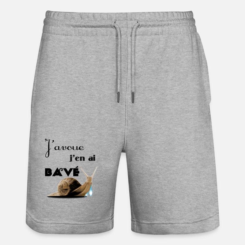 J'avoue - Short de jogging bio TRAINER Stanley/Stella unisexe - gris chiné