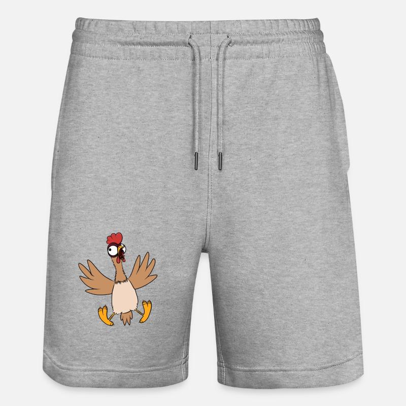 Poulet - Short de jogging bio TRAINER Stanley/Stella unisexe - gris chiné