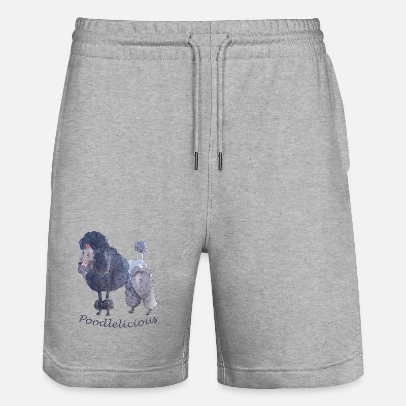 Caniche caniche Puddel - Short de jogging bio TRAINER Stanley/Stella unisexe - gris chiné