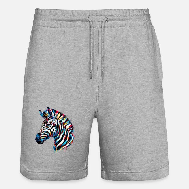 Zèbre - Short de jogging bio TRAINER Stanley/Stella unisexe - gris chiné