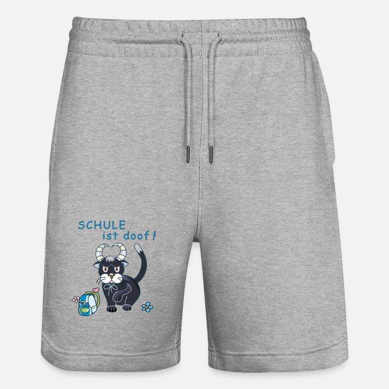 L’école est stupide - Short de jogging bio TRAINER Stanley/Stella unisexe - gris chiné