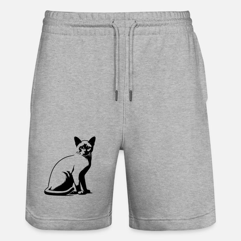 Chat birman - Short de jogging bio TRAINER Stanley/Stella unisexe - gris chiné