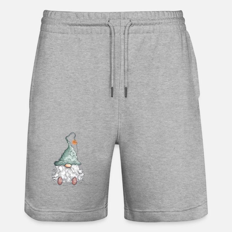 Gnome Nain Noël Gnome Vacances - Short de jogging bio TRAINER Stanley/Stella unisexe - gris chiné